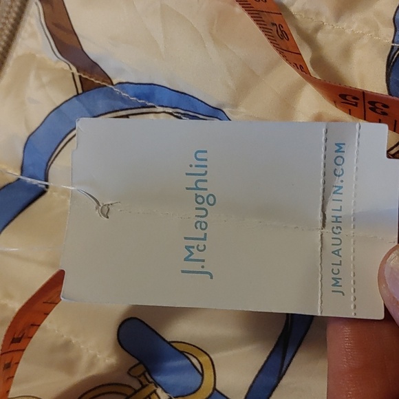 J McLaughlin Reversible Equestrian  Tahoe Down Vest Sz.L NWT - Picture 9 of 9